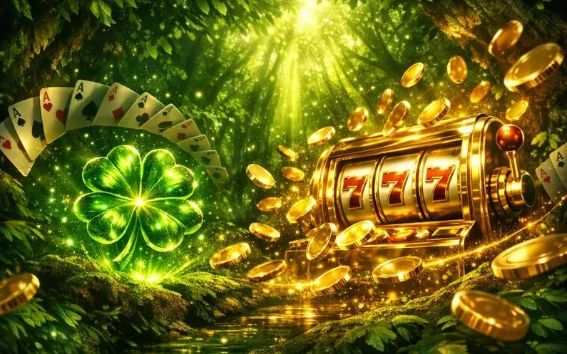 Leprechaun con monete d'oro - banner registrazione Verde Casino